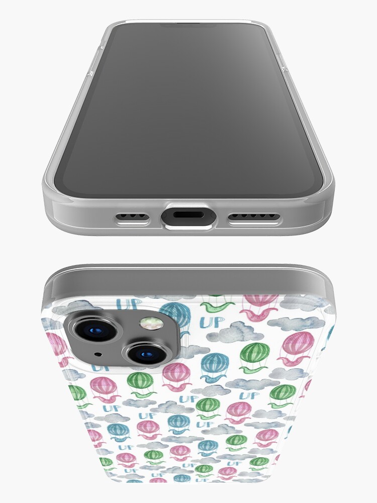 Alternate view of UP UP UP Hot Air Balloon Pattern iPhone Case