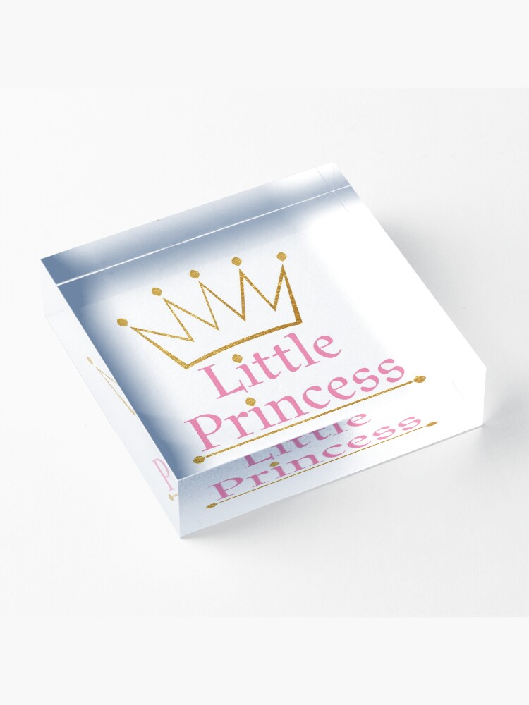 Alternate view of Little princess Gold crown Acrylic Block