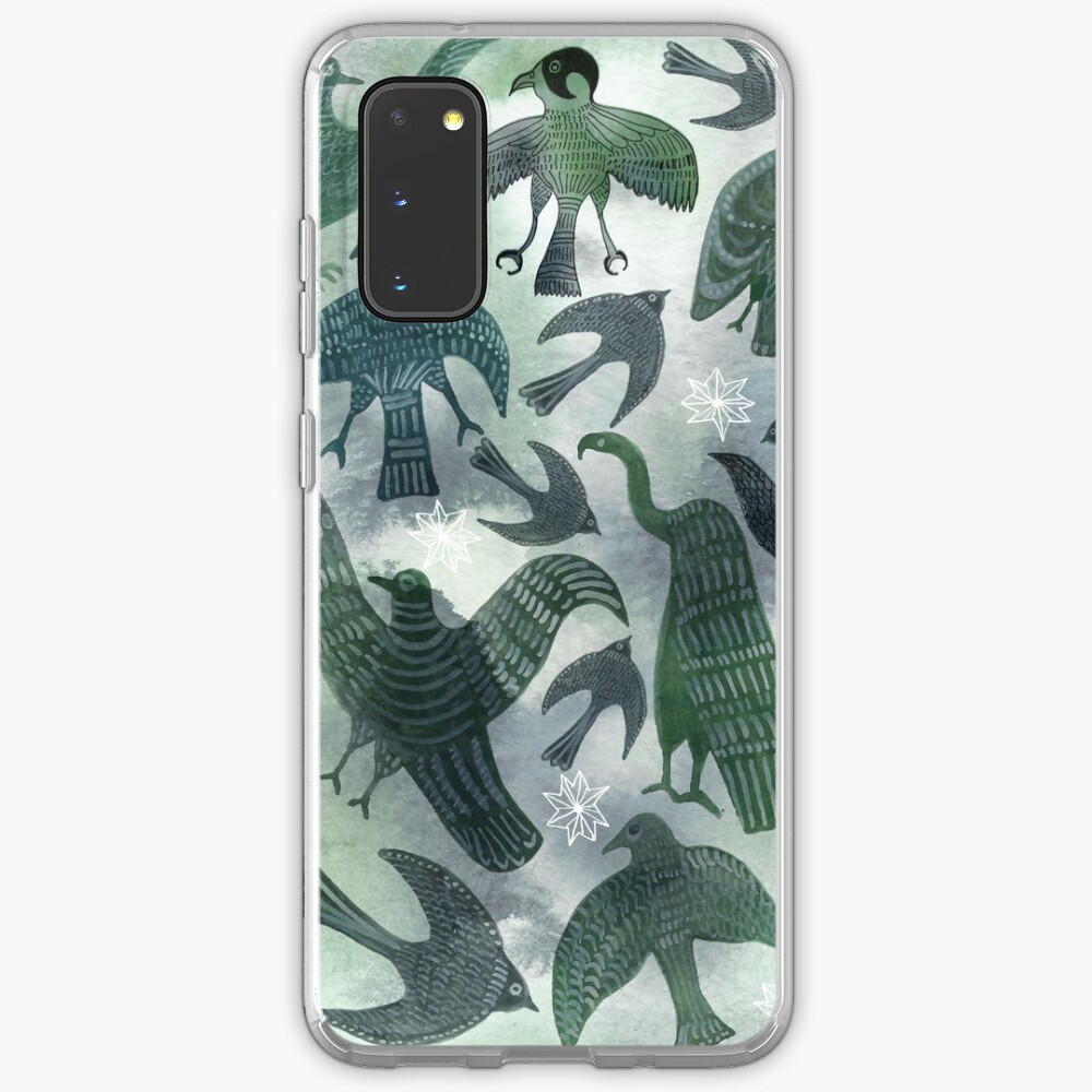 Ancient Green Birds Case & Skin for Samsung Galaxy