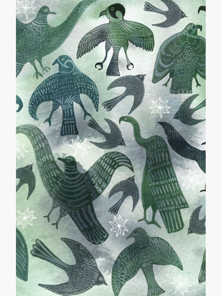 Ancient Green Birds by shoshannahscrib
