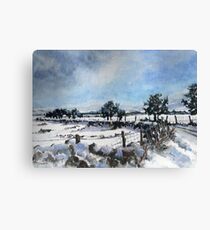 Easter snow in Skipton Canvas Print