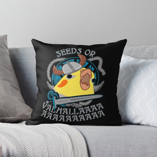 seeds or valhalla - viking cockatiel Throw Pillow