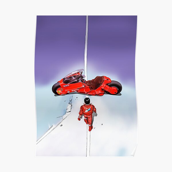 Shotaro Kaneda and his bike Poster