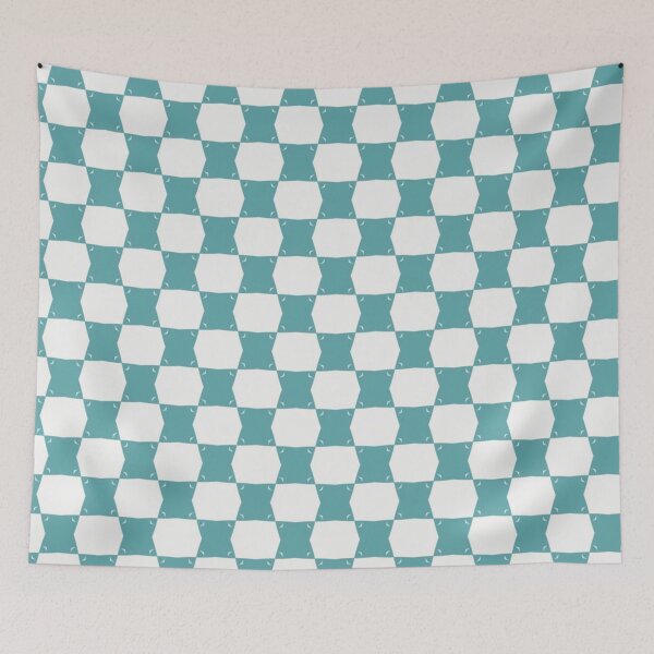 Item preview, Blue and White Geometric Pattern designed and sold by Poetic Patterns Studio.