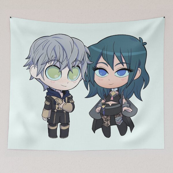 Item preview, Byleth (F!Byleth) and Ashe - Fire Emblem Three Houses - Chibi Cuties designed and sold by kickgirl.
