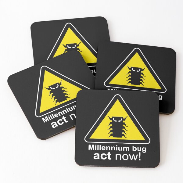 Item preview, Copy of Millennium Y2K (2000) Bug. Act Now! (Dark) designed and sold by GeekRetro.