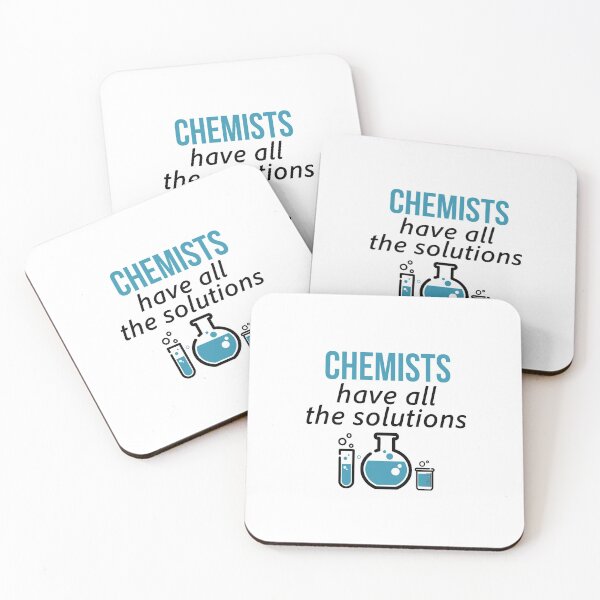 Item preview, 'Chemists Have All The Solutions' (White) designed and sold by The Button Gal.