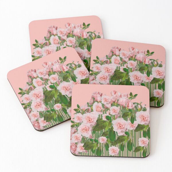 Item preview, CONTEMPORARY ART ABSTRACT CORAL PINK ROSE GARDEN   designed and sold by sharlesart.