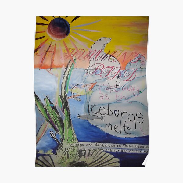 Icebergs melt Poster