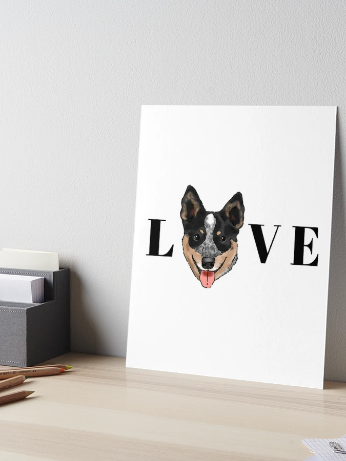 Australian Cattle Dog Blue Heeler Puppy Mounted Print for Sale by Elarex