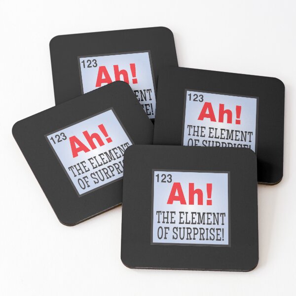 Item preview, 'Ah! The Element Of Surprise!' (Black) designed and sold by The Button Gal.