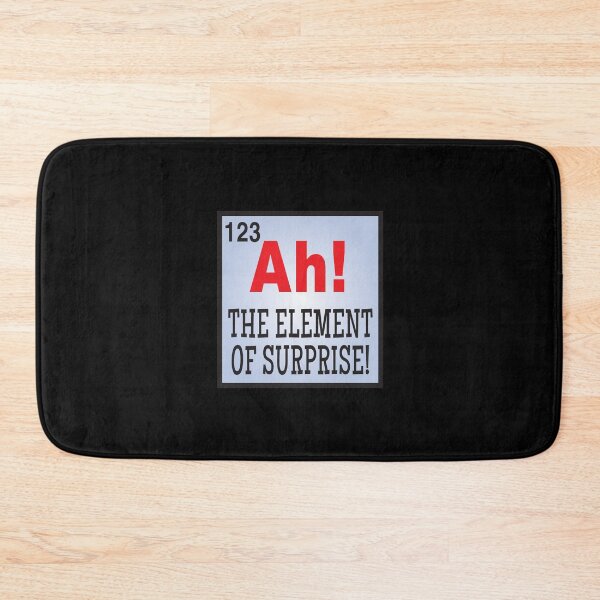 Item preview, 'Ah! The Element Of Surprise!' (Black) designed and sold by The Button Gal.