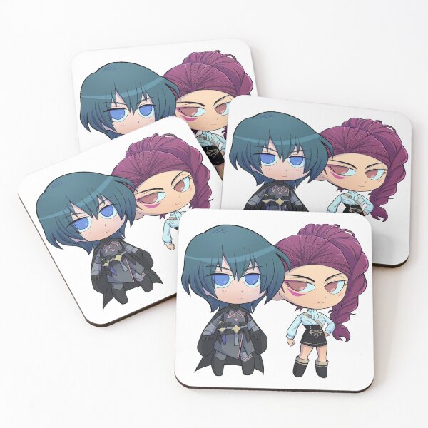 Item preview, Byleth (M!Byleth) and Petra - Fire Emblem Three Houses - Chibi Cuties designed and sold by kickgirl.