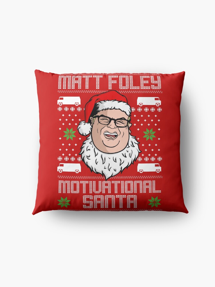 Alternate view of Matt Foley, Motivational Santa Floor Pillow