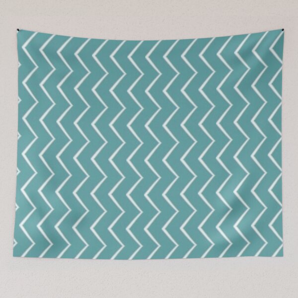 Item preview, Blue and White Vertical ZigZag Stripes designed and sold by Poetic Patterns Studio.