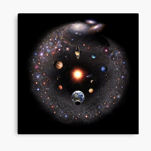 SOLAR SYSTEM AND LOCAL GALAXIES GRAPHIC! Canvas Print
