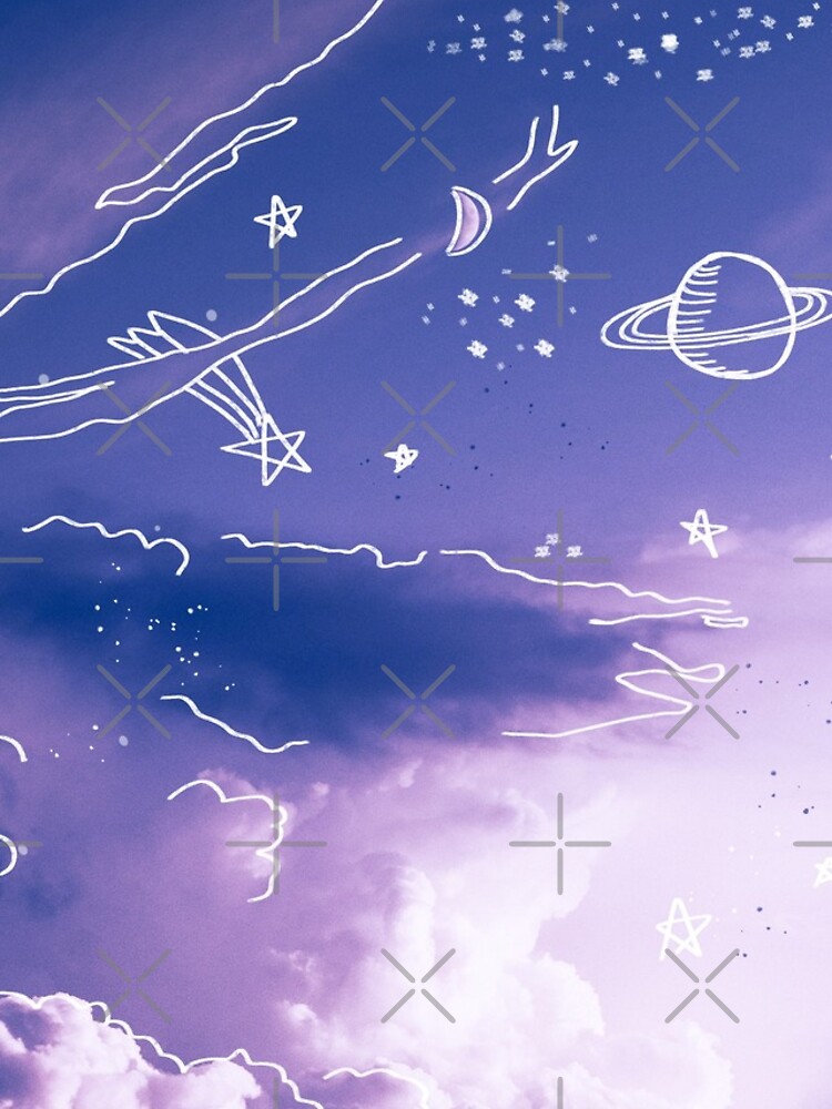 "Purple sky Aesthetic vsco background" iPhone Case & Cover by