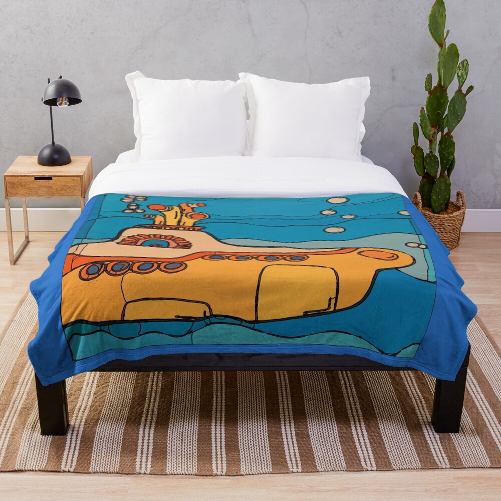 My Yellow Submarine Throw Blanket