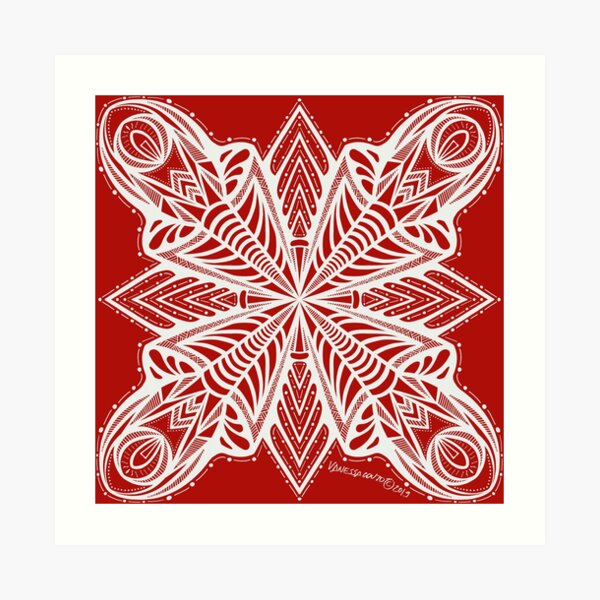Snowflake Mandala Art Print
