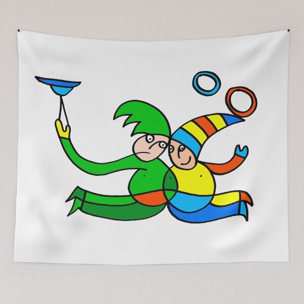 Item preview, Twin Jugglers In Color for Kids designed and sold by Istvan Ocztos.