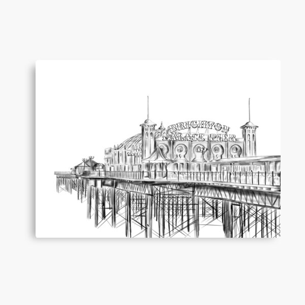 Item preview, Brighton Pier illustration - Brighton Palace Pier designed and sold by amyverse.