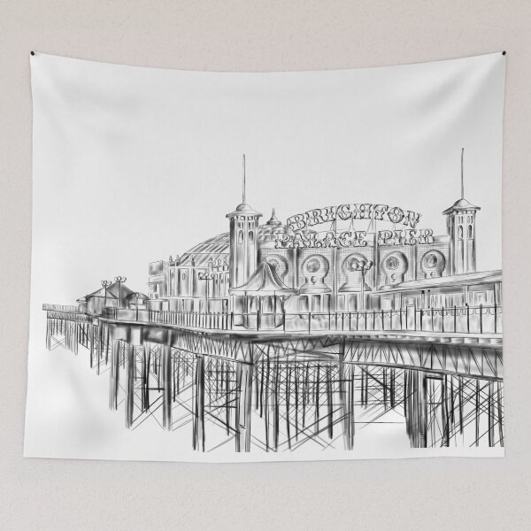 Item preview, Brighton Pier illustration - Brighton Palace Pier designed and sold by amyverse.