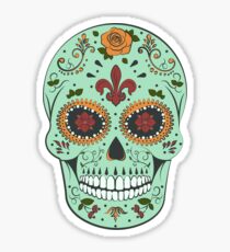 skull green Sticker