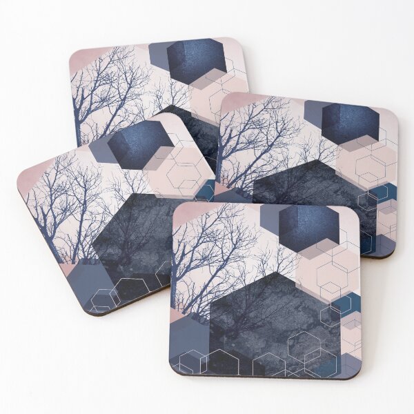 Hexagon Landscape Coasters (Set of 4)