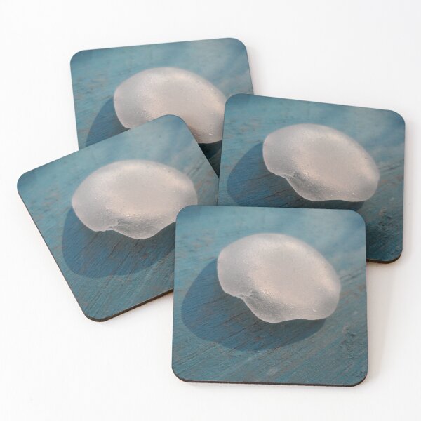 Item preview, White Sea Glass on Blue Wood designed and sold by Beachy.