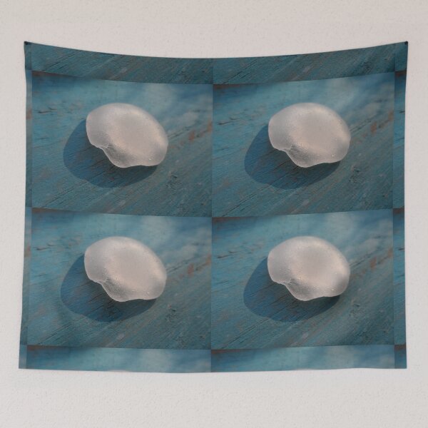 Item preview, White Sea Glass on Blue Wood designed and sold by Beachy.