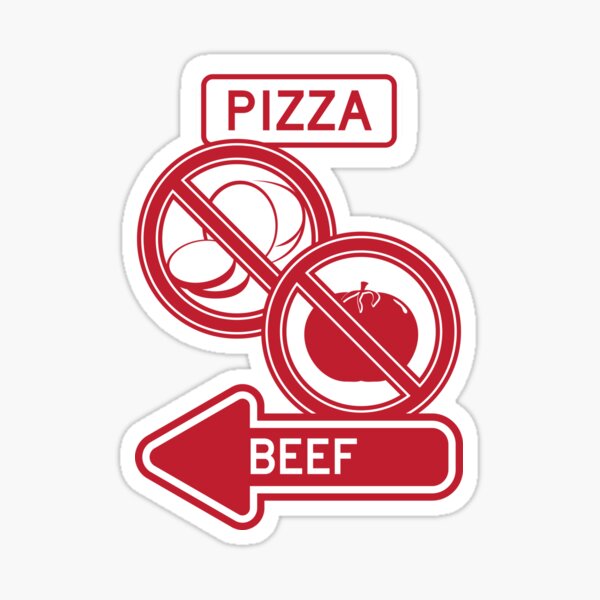 None Pizza, With Left Beef Sticker