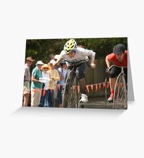 Penny Farthing Races, Evandale, Tasmania Greeting Card