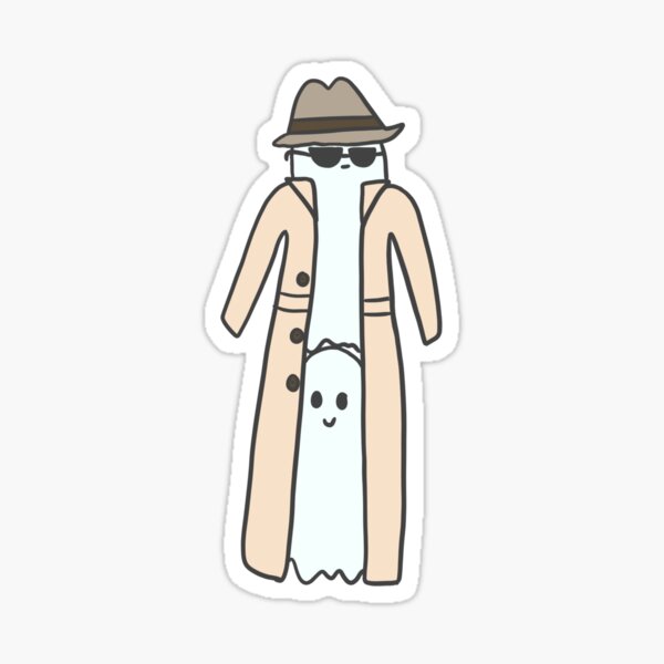 Ghost wearing a trench coat looking menacingly