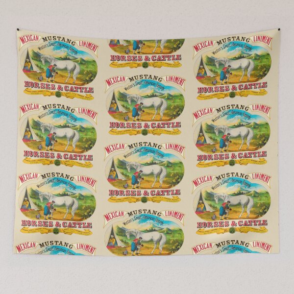 Item preview, Mustang Liniment Advertising Poster designed and sold by karwilberevivalcollection.