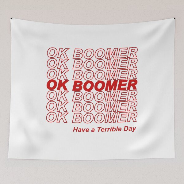 Item preview, OK BOOMER Shopping Bag Design designed and sold by SuperUberLame.