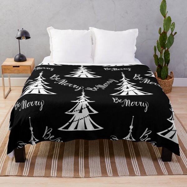 Item preview, Be Merry Black and White Christmas designed and sold by GraphicAllusion.