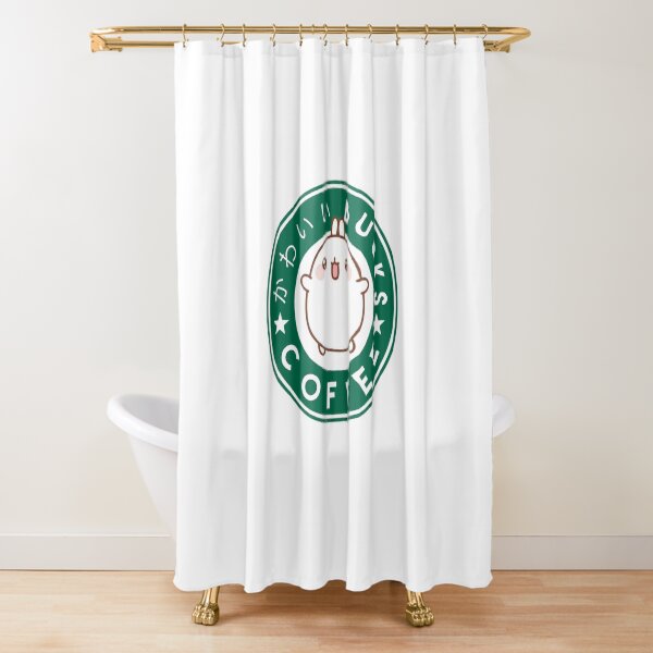 KawaiiBucks Coffee Japanese funny and cute Shower Curtain