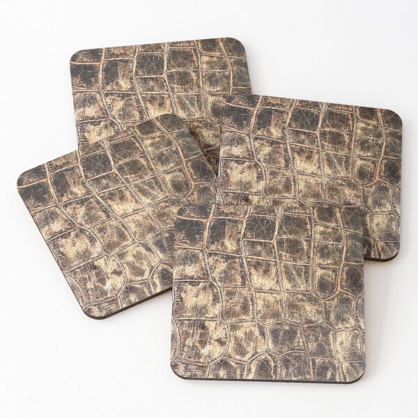 Item preview, Alligator Skin Tan and Brown Worn Textured Pattern Animal Print designed and sold by AWYEZZA.