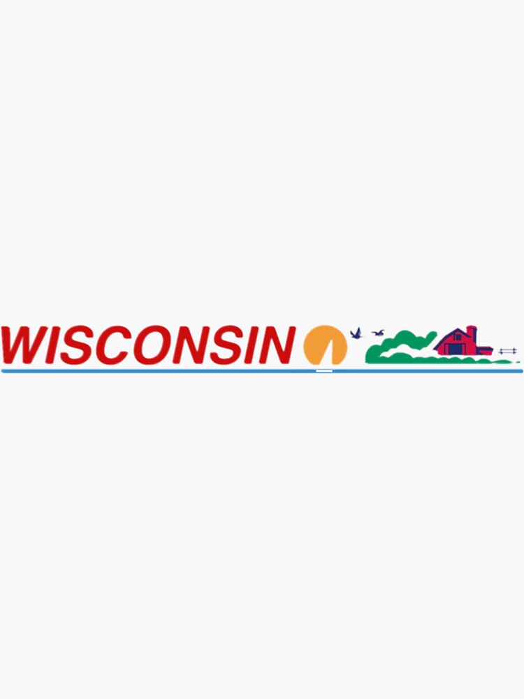 Imagen 3 de 3, Pegatina con la obra Wisconsin, diseñada y vendida por alyssaflitter.