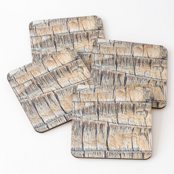 Item preview, Palm Tree Razor Cuts Close Up Tan and Natural Wood Texture designed and sold by AWYEZZA.