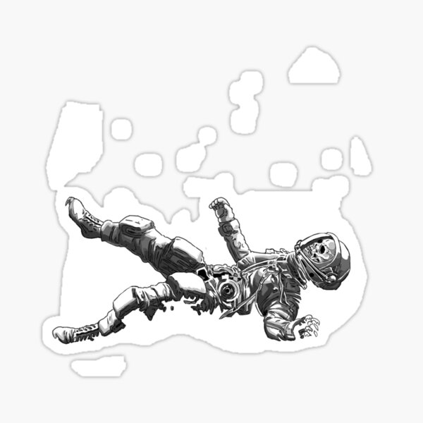 Falling Astronaut Sticker