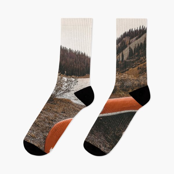 Item preview, Rustic Autumn Canoe // Dusk Lit Gray Sky Pond Reflection in the Colorado Woodlands designed and sold by catbyrdcolorado.