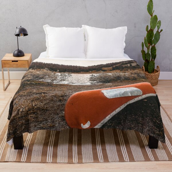 Item preview, Rustic Autumn Canoe // Dusk Lit Gray Sky Pond Reflection in the Colorado Woodlands designed and sold by catbyrdcolorado.