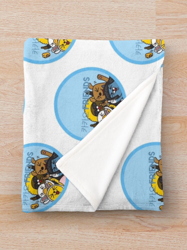 Alternate view of Kakao Friend's Korean style funny and cute Throw Blanket