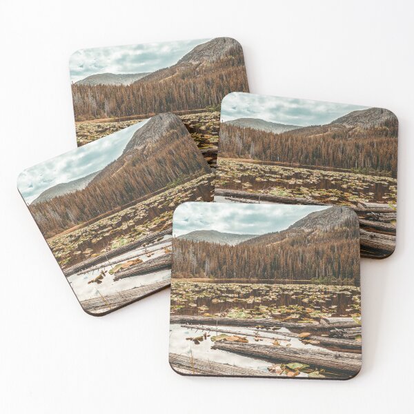 Item preview, Rustic Lake // Autumn Filter Lilly Pond Green Leaves Logs and Natural Mountain Woodland Beauty designed and sold by catbyrdcolorado.