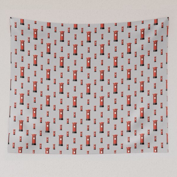 Item preview, British Postal Pillar Box - Red Pattern designed and sold by sleepingdogprod.