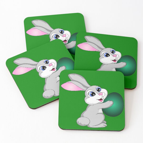 Item preview, EASTER BUNNY WITH GREEN EGG ON AO designed and sold by PetsandBeyond.