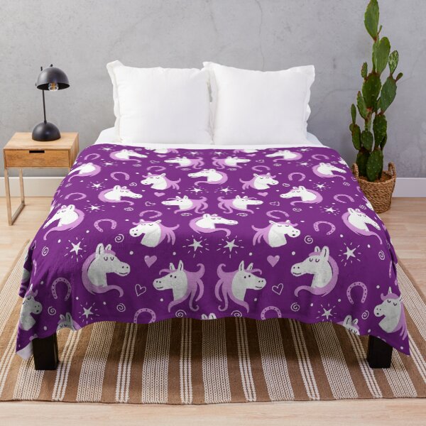 Item preview, Purple and pink horses pattern for Duvet designed and sold by jasmineberry.