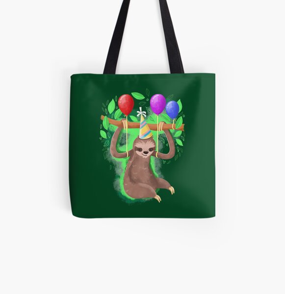 Get ready to party sloth All Over Print Tote Bag
