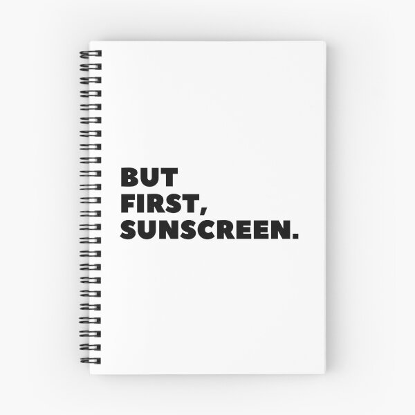 Item preview, But First, Sunscreen Black Minimalistic Typography Word Art designed and sold by angelmalfoy.